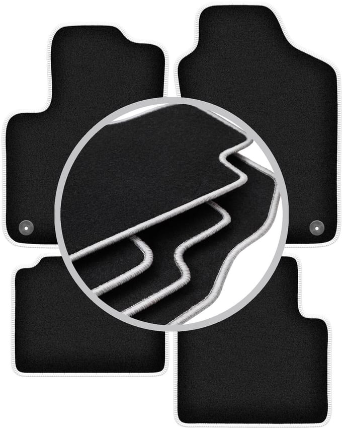 CARLUX-SILVER automatten voor: Fiat 500 Hybrid hatchback (2020-)