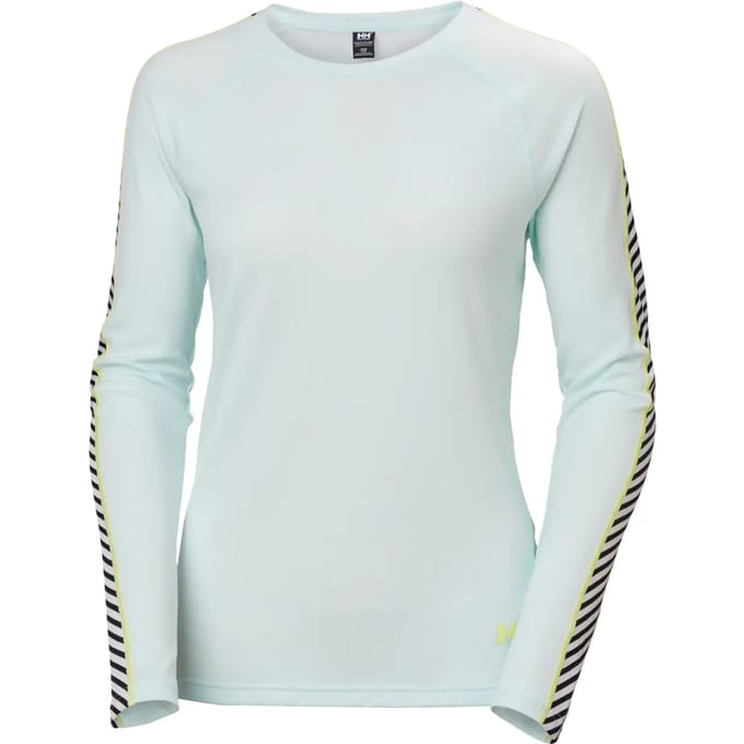Helly Hansen Lifa Active Stripe Crew Lange Mouwen Basislaag Grijs M Vrouw