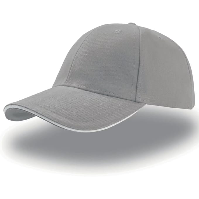 Atlantis Headwear Liberty Sandwich Cap AT610 - LIGHT GREY/WHITE - One size