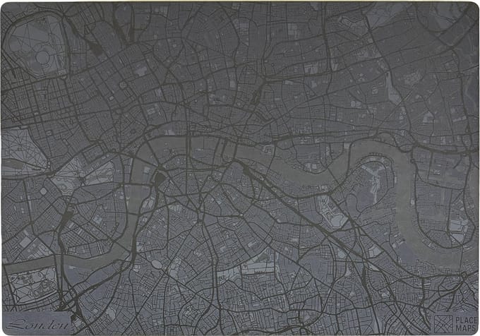 Place Maps Placemat Stadskaart Gent - Kunstleer - Leigrijs - 1 Stuk