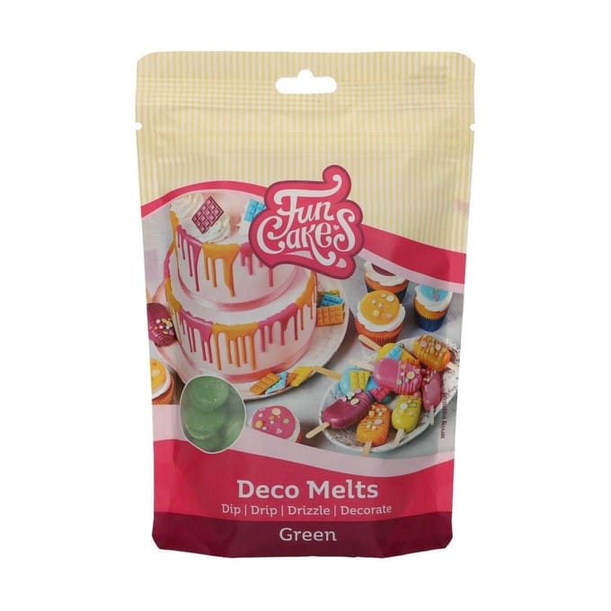 FunCakes Deco Melts Groen - 250g - Smeltsnoep - Cupcake Decoratie - Lollies - Snoepjes