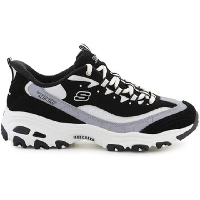 Skechers D LITES-SMOOTH NOSTALGIA Dames Instappers - Zwart / Naturel