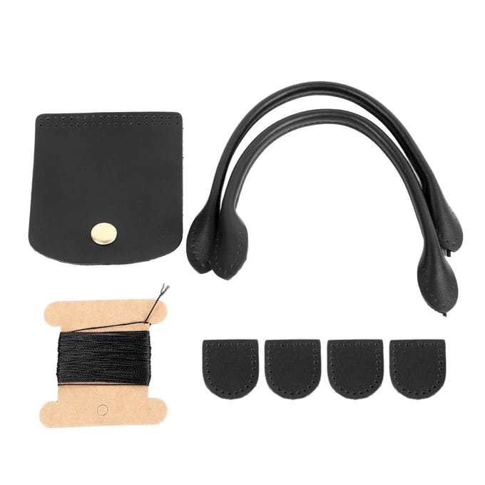Leren Portemonnee Riem DIY Modieuze Handtas Handvat met Klapdeksel Ritsstopper voor Portemonnee Maakbenodigdheden Black Upper Leather gray