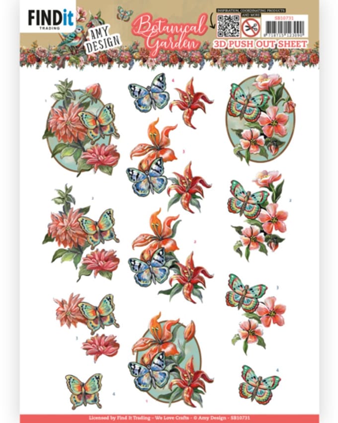3D Push Out - Amy Design - Botanical Garden - Colorful Flowers