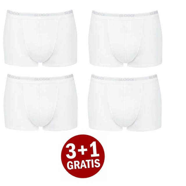 Sloggi - Basic Short 4-pack - Wit