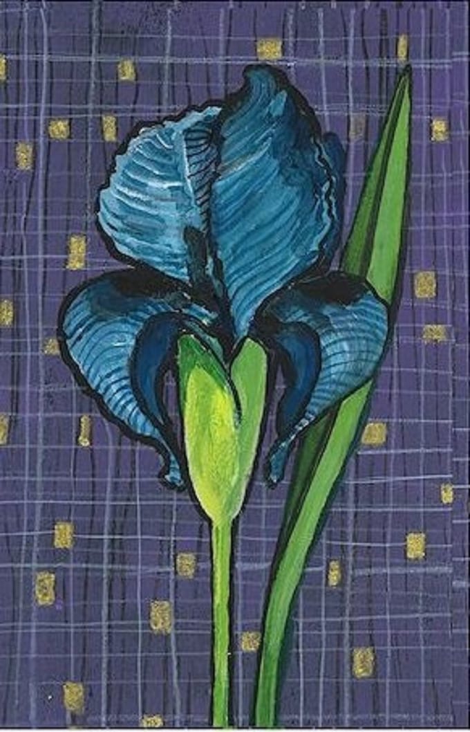 Dubbele kaart met env. Iris 11,5x17,5cm