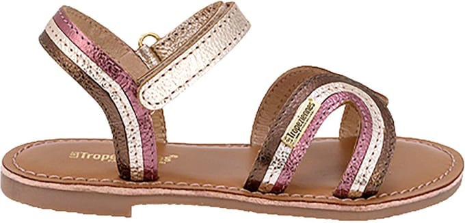 Platte leren sandalen voor kinderen Berry