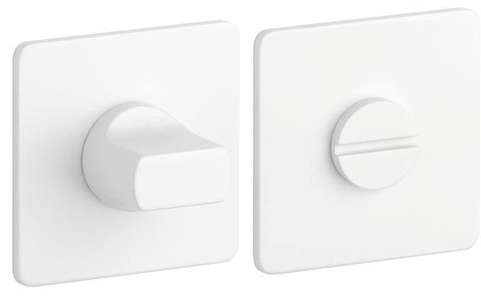 STRONG WC Rozet Vierkant Mat Wit 3mm - Deurbeslag