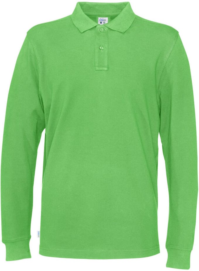 Cottover POLO PIQUE LONG SLEEVE MAN - GOTS GECERTIFICEERD 141018 - Groen - S