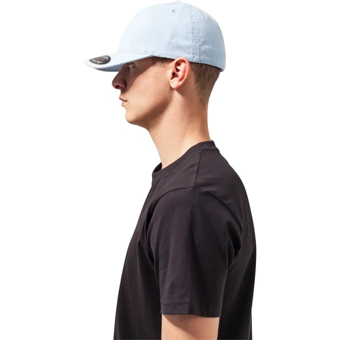 Urban Classics - Garment Washed Dad Flexfit pet - S/M - Blauw