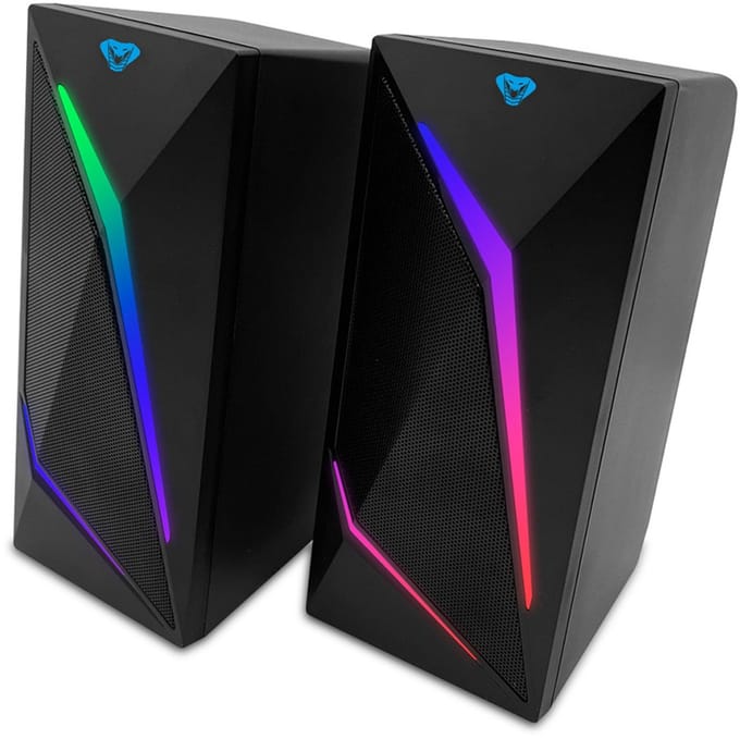 Media-Tech - Gaming 2.0 - luidsprekers met Bluetooth - kleurrijke RGB LED-achtergrondverlichting COBRA PRO URION 2.0 MT3172