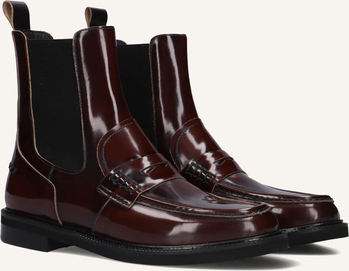 STEFANO LAURAN 12220 Enkellaarsjes Dames - Cognac - Maat 41