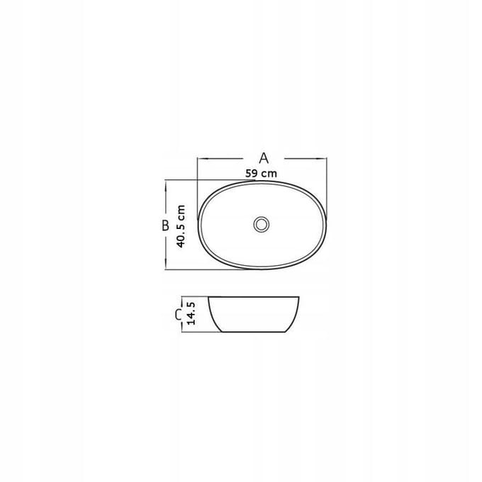 Mexen Viki opbouw wastafel 59 x 40 cm, wit - 21056000