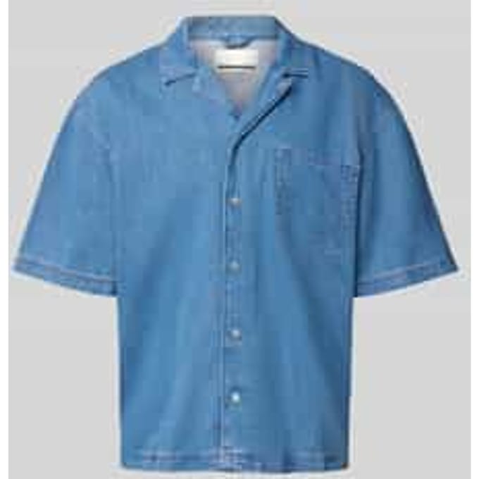 Oversized jeansoverhemd van een mix van katoen en lyocell