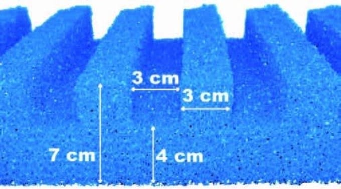 T-Profiel Filterschuim 50 x 50 cm - Grof