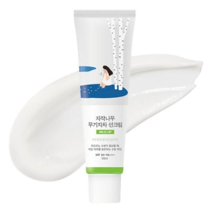 ROUND LAB Berkensap Hydraterende Minerale Zonnebrandcrème SPF50+ PA++++ 50ml white