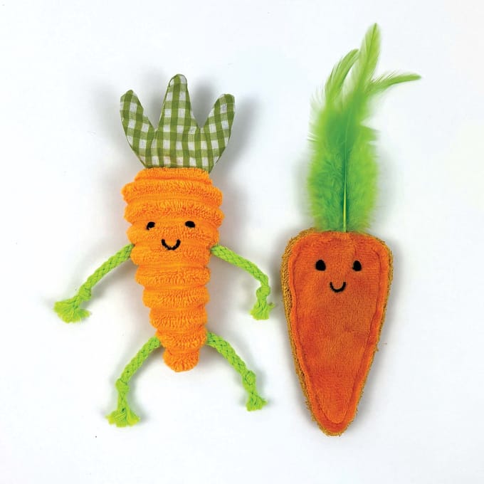 Happy pet tabby patch wortels met catnip 14 cm en 20 cm