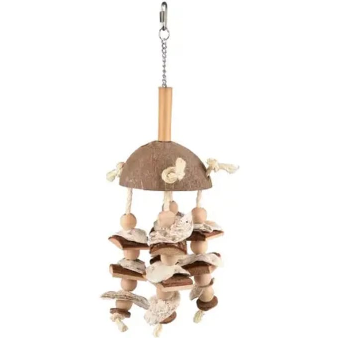 Flamingo Sully - Speelgoed Vogel - Vs Sully Kokos + Touw + Luffa 47cm - 1st - 127247 - 1st