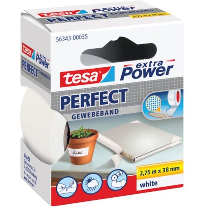 Textieltape tesa® extra Power Perfect 2.75mx38mm wit