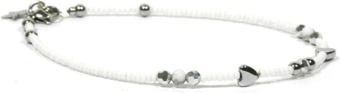 Heaven Eleven - meisjes - Enkelbandjes - zilver - 925 - wit - 2mm - 19cm