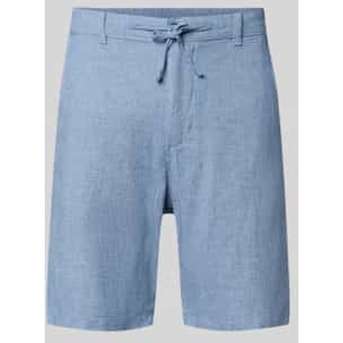 slim fit bermuda van mix van katoen en linnen model 'BRODY'