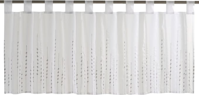 Elbersdrucke Bistro Gordijn Helio 48x140 cm wit semi-transparant