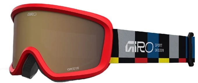 Giro Chico 2.0 Blocks Ar40 Junior Skibril Rood Amber Rose/CAT2 Jongens,Meisjes