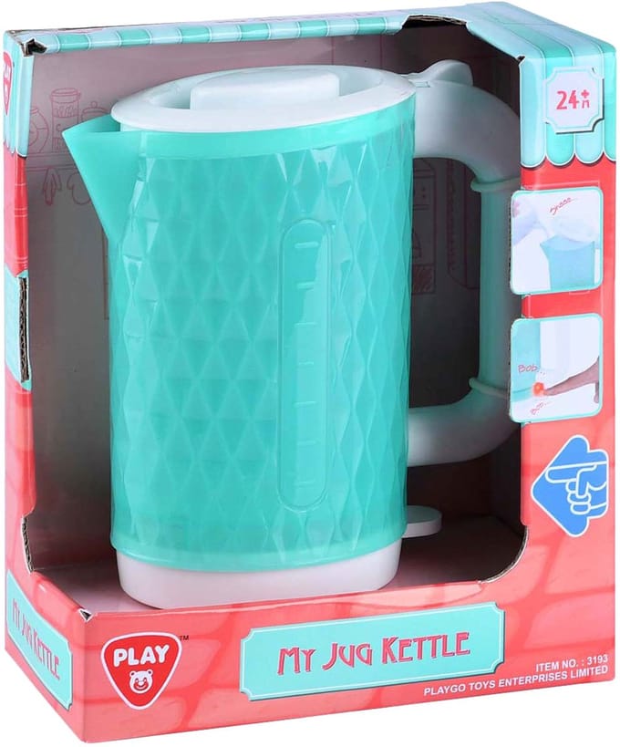Play waterkoker speelgoed blauw met geluid voor peuters.