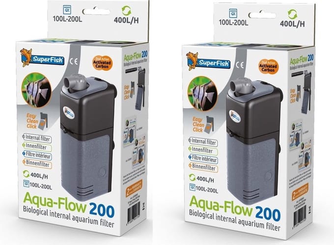 SuperFish - AquaFlow - Dual Action 200 - Aquariumfilter - 2 stuks