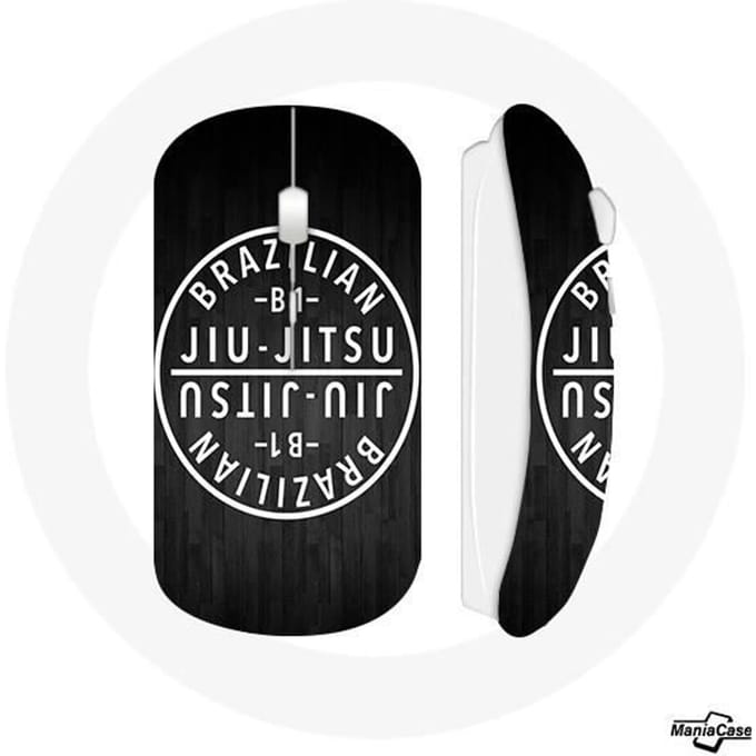 Souris Sans Fil - MANIACASE - Brazilian Jiu Jitsu - Noir - USB Wifi - Compatible Mac et PC