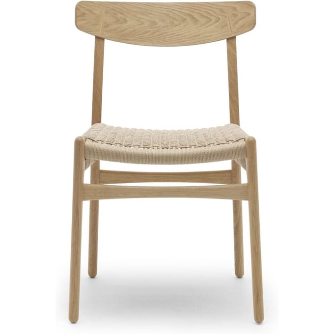 Carl Hansen & Søn - CH23 stoel - eiken wit geolied - Eiken - Vlecht natuur