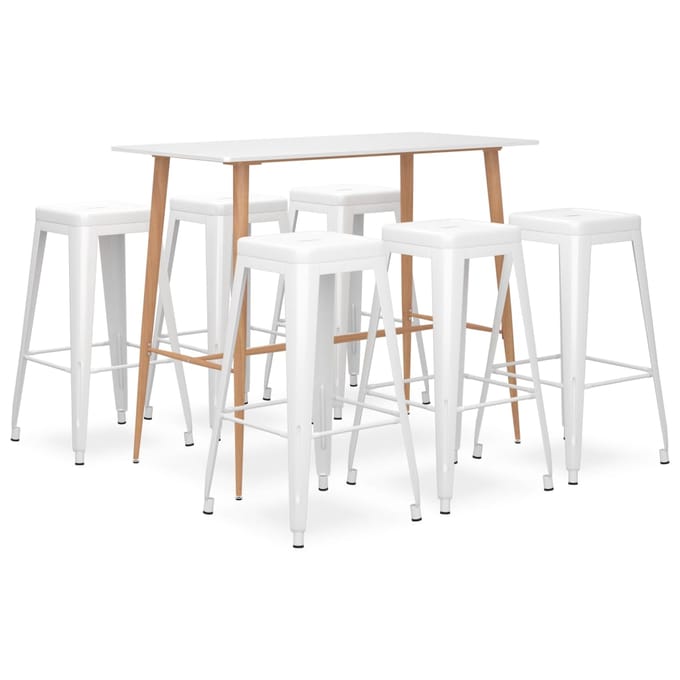 vidaXL - 7-delige - Barset - wit