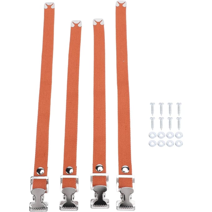 Lot de 4 sangles pour échasses de cloison sèche, en nylon flexible, en alliage d'aluminium, réglables marron
