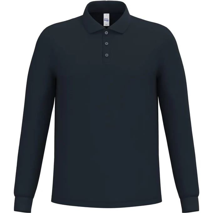 Polo van piqué stof met lange mouwen iDeal Basic Brand
