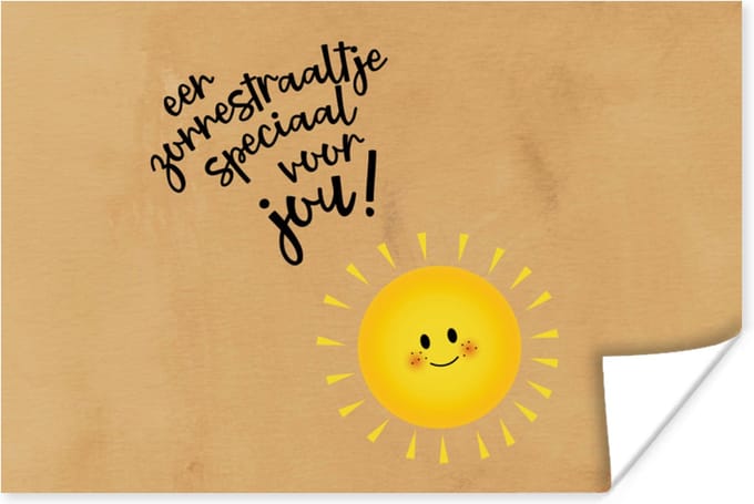 Poster Sterkte - Quotes - Zon - 120x80 cm