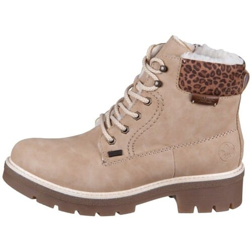 Rieker dames veterboot - Beige multi - Maat 37