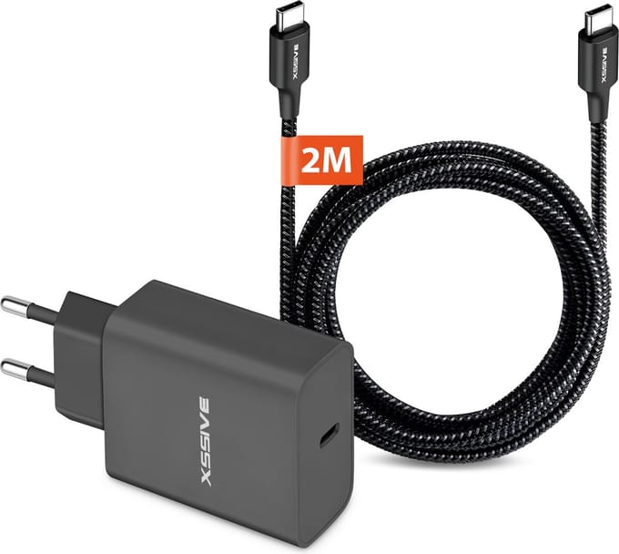 USB C Adapter 25W snellader met USB C naar USB C kabel - 2 Meter - Geschikt voor Samsung Galaxy Tab A7, A8, A9, S20, S24, S23, S22, S21 FE Ultra Plus