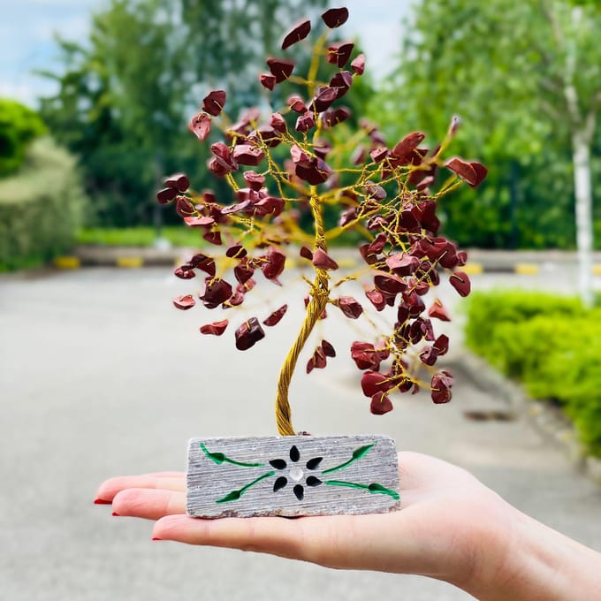 Rode Jaspis Edelsteenboom - 160 Stenen
