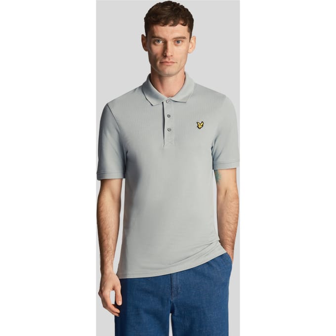 Lyle Scott leiblauw effen poloshirt