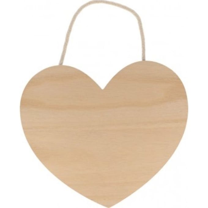 Artemio houten hart silhouet 25x23x0.8 cm