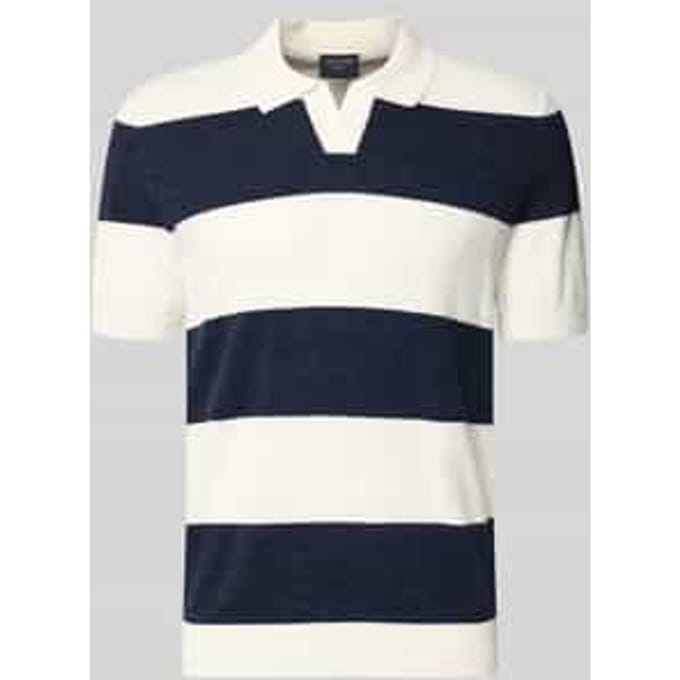 Slim fit Poloshirt van katoenmix in tricotlook