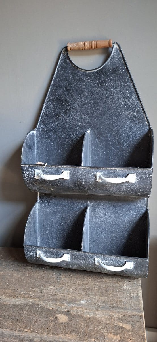 Clayre & Eef Wandrek 35x41x66 cm Grijs Wit Metaal