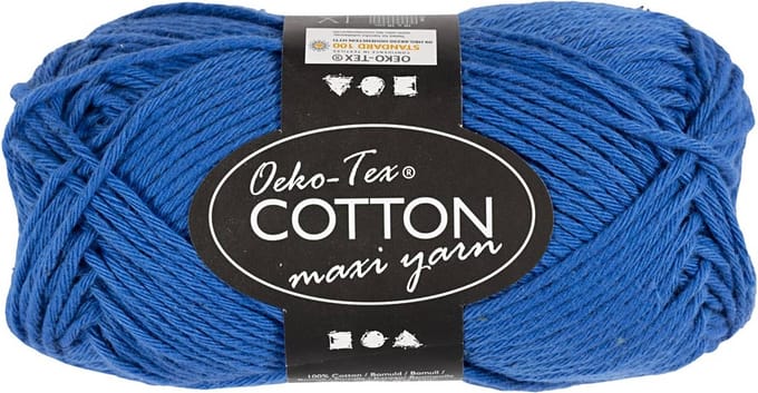 Creativ Company Cotton yarn Size 8/8 L: 80-85 M Cobalt Blue - 50gr.