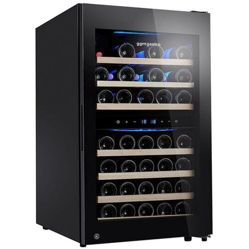 GGM Gastro Weinkühlschrank - 2 Klimazonen - 120 Liter - max. 45 Flaschen