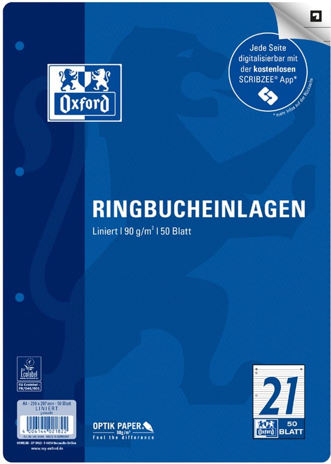 Gelijnd Ringbandvullingen A4 50 Vel