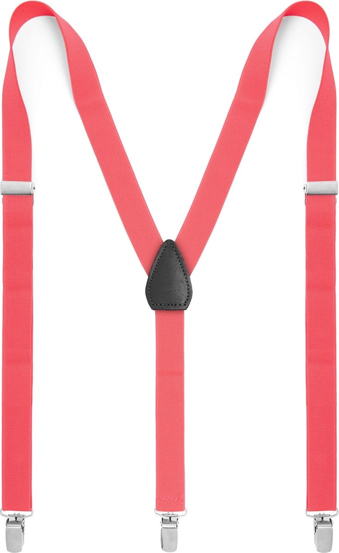 Smalle Kauwgomroze Bretels