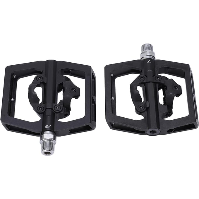 Pédales de Vélo Vélo Cyclisme Scellées Sans Calage avec Kit d'Accessoires de Chaussure pour Série SPD black