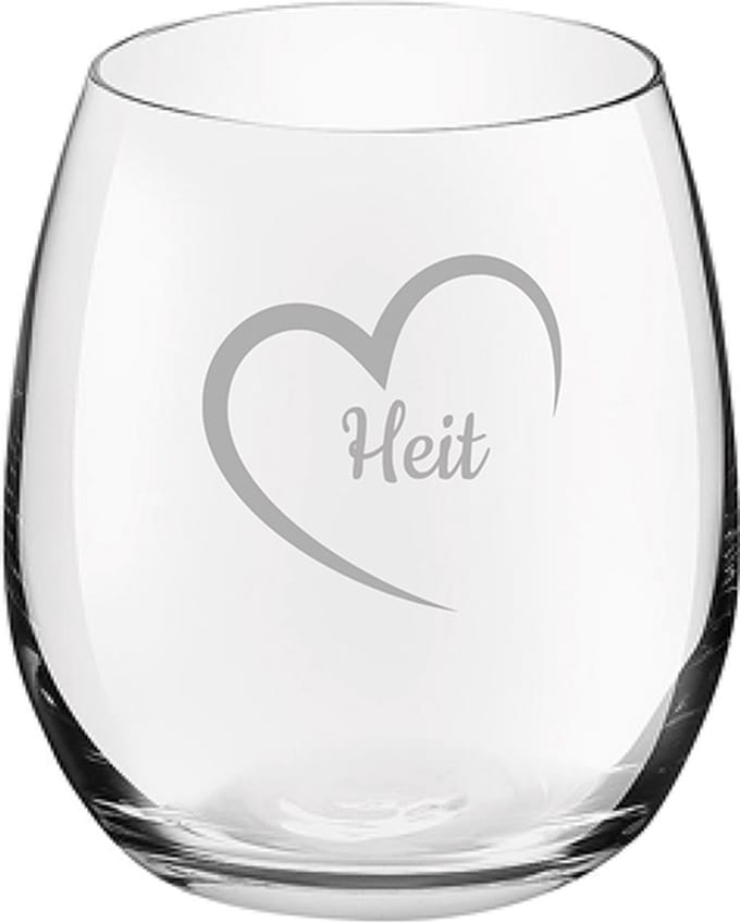 Gegraveerde Drinkglas 39cl Heit mei hert