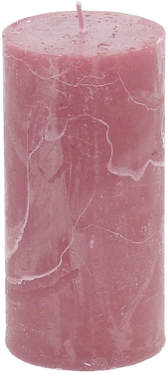 Effen kaarsen oudroze 50x100mm 4 st, 4 Stück
