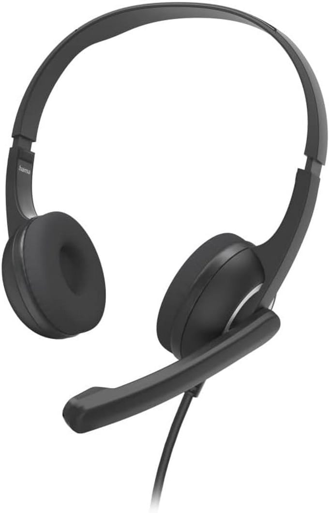 Bekabelde headset met microfoon en USB-aansluiting voor professioneel gebruik